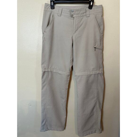 Columbia Women’s Zip Off Hiking Pants Shorts Tan Khaki Convertible Medium 8 - Picture 1 of 7